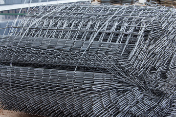 Reinforcing steel bars for building new concrete structures.