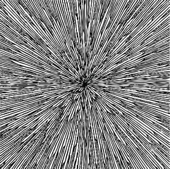 Obraz premium Circular starburst explosion texture. Distressed uneven grunge background. Abstract vector illustration. Overlay to create interesting effect and depth. Isolated on white background.