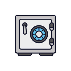 Isolated strongbox icon fill vector design