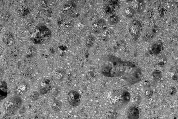 Sponge detail texture, sponge texture closeup background. Cellulose sponge texture. Black and white