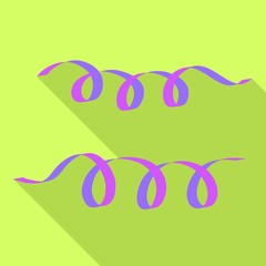 Violet serpentine icon. Flat illustration of violet serpentine vector icon for web design
