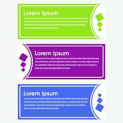 set of abstract banners
