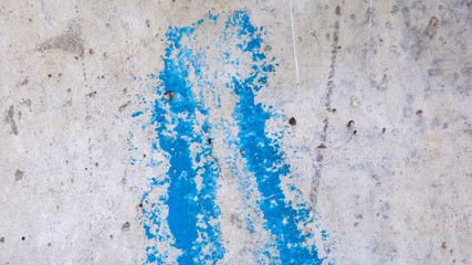 Old gray concrete wall with blue color material texture