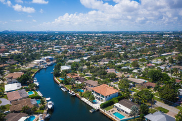 Naklejka premium Aerial of Lighthouse Point Florida