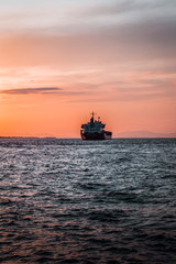 Obraz premium izmir and sunset