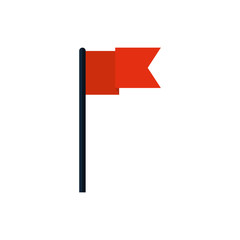 Isolated racing flag flat vector design