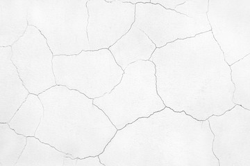 Wyite wall with cracks