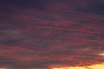 Fototapeta premium Clouds on the sunset sky in the mountains