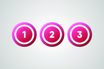 Pink Bingo Balls Vector Illustration