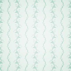 Wallpaper seamless green pattern on light background