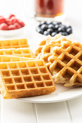 Tasty sweet waffles.