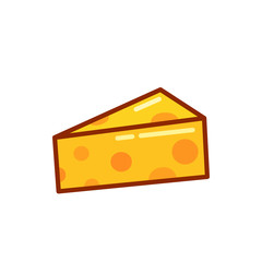 Cartoon Cheese. Vector illustration.