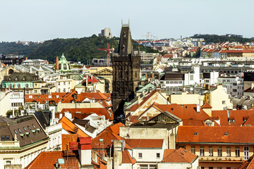 Obraz premium View from the height of the Powder tower in Prague.