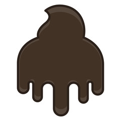 Isolated chocolate ice cream ball - Vector illustration