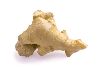 Ginger root isolate on a white background.