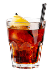 Alcohol cocktail isolated on white