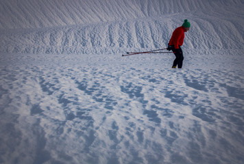 paysage de neige aux Saisies