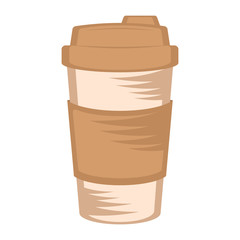 Sketch of apaper coffee cup - Vector illustration