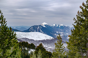 mountains in winter