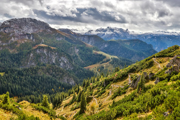 Fototapeta na wymiar berchtesgaden mountain range bavaria germany