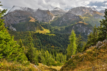 Fototapeta na wymiar berchtesgaden mountain range bavaria germany