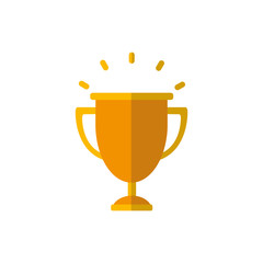 Isolated trophy icon flat vector design