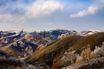 hills in winter