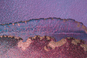 Part of original alcohol ink painting. Modern art. Abstract colorful background, wallpaper. Marble texture. Fluid Art for modern banners, ethereal graphic design.