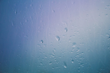 rain drops on glass window surface