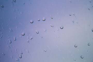 rain drops on glass window surface