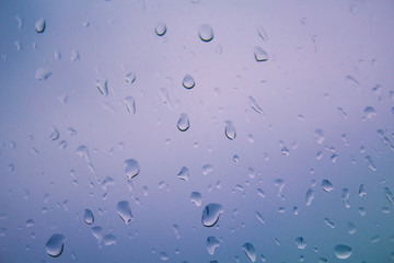 rain drops on glass window surface