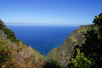 Fototapeta na wymiar Clear view over the atlantic ocean