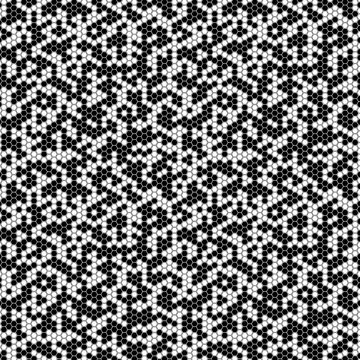 Black and white hexagonal tactical seamless pattern - vector