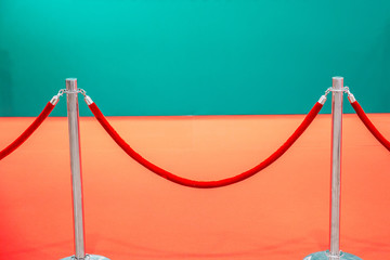 red carpet and barrier