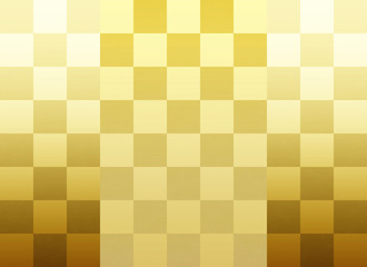 背景：市松模様 シンプル 金 ゴールド グラデーション