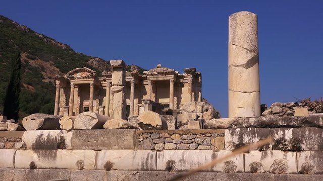 The ruins of the ancient library, Ephesus, Turkey