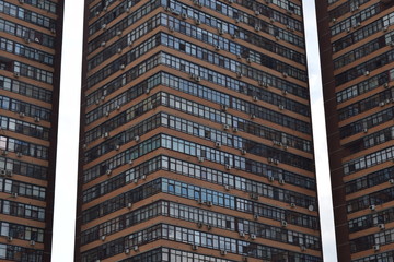 Fototapeta na wymiar Many skyscrapers in the city