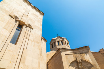 Fototapeta na wymiar Western Asia. Eurasia. South Caucasus. Republic of Armenia. Yerevan. Saint Gregory the Illuminator Cathedral. Architectural detail.