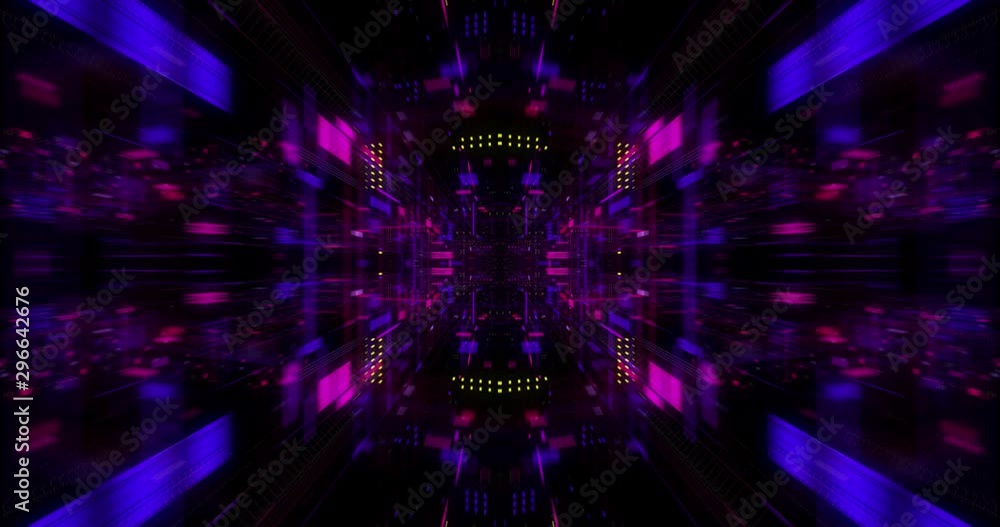 Poster abstract creative virtual reality cyberspace background. hyper jump into another world. speed of lig