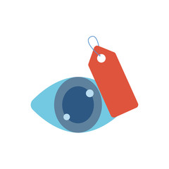 Eye icon flat vector design