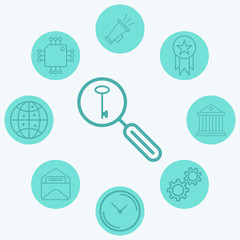 Keyword search vector icon sign symbol