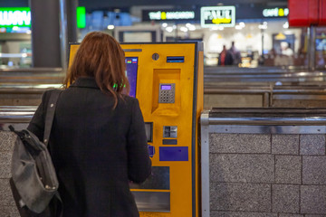 Vending machine for city transport and train, the main station