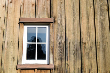 Old weathered wood barn farm window 