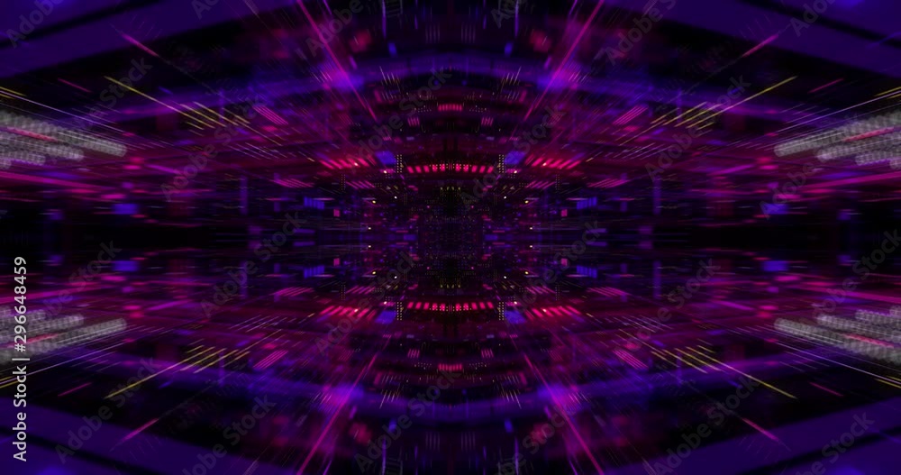 Poster abstract creative virtual reality cyberspace background. hyper jump into another world. speed of lig