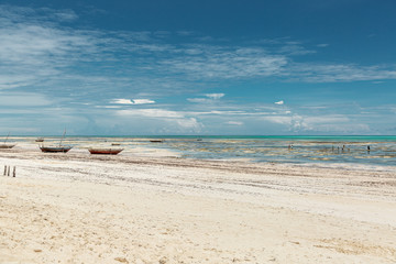 Fototapeta na wymiar Fisher boats on sand