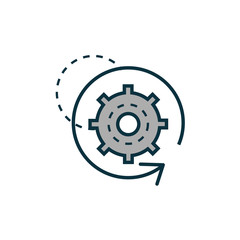 gear work tools engineering icon