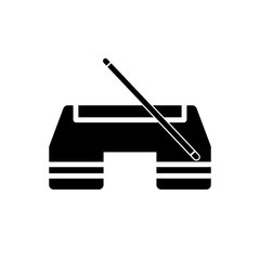 Step board and stick icon,vector illustration. Flat design style. vector step board and stick icon illustration isolated on White background, step board and stick icon Eps10.