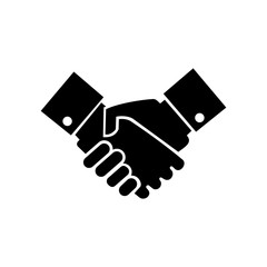 Business handshake icon isolated on white background