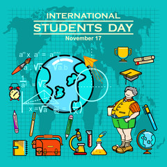 World Student Day concept, poster and banner
