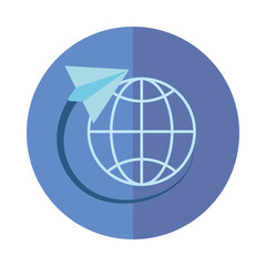 Global sphere icon block vector design